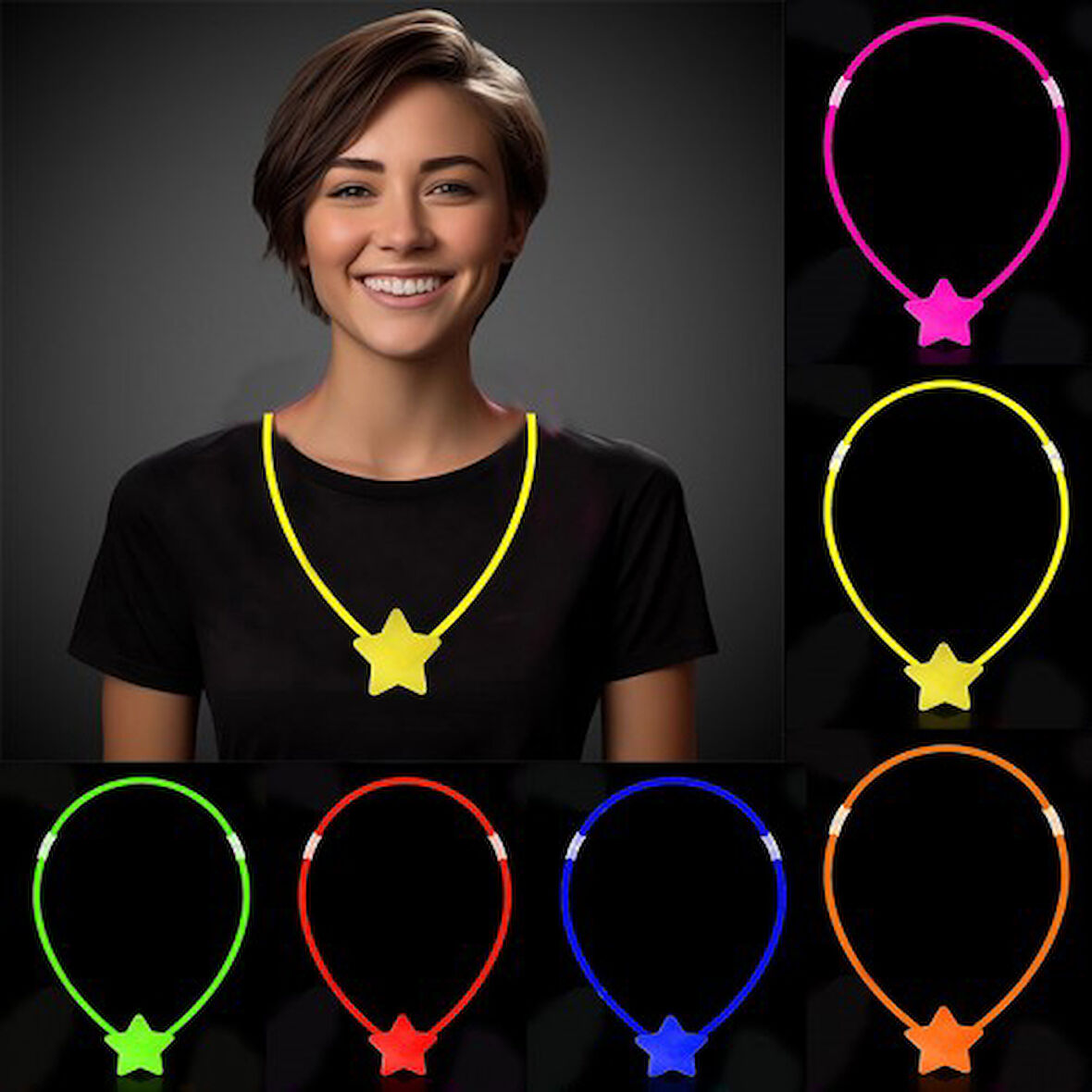 Kapamarka Glow Stick Yıldız Kolye