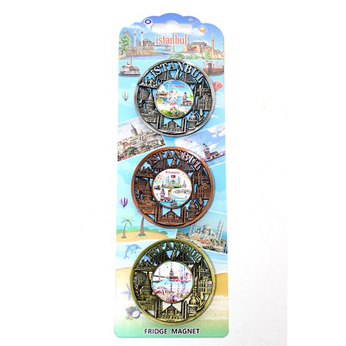 Kapamarka İstanbul Temalı Metal Magnet 3'lü Set Model 1