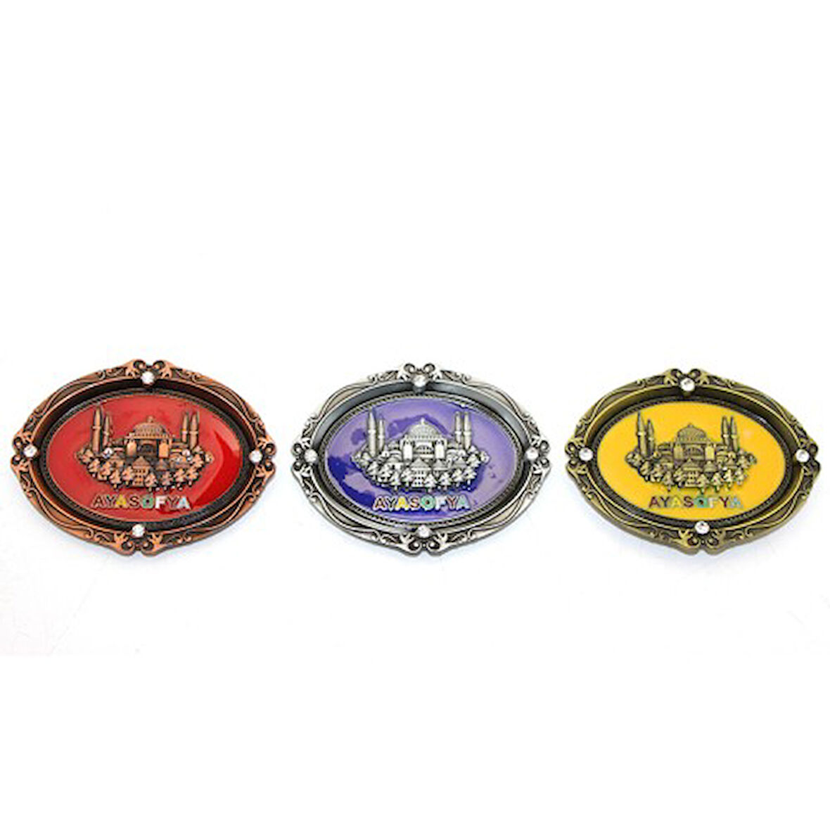 Kapamarka İstanbul Temalı Metal Magnet Ayasofya Kabartmalı
