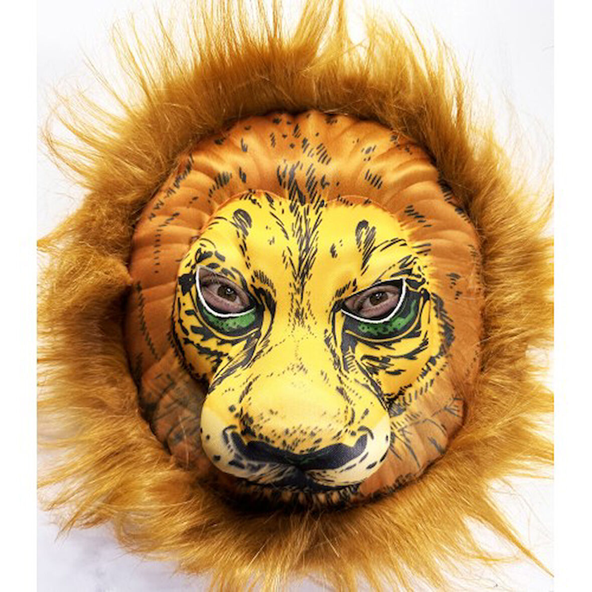 Kapamarka Peluş Aslan Maskesi Kahverengi Yeleli Mega Peluş 33 No