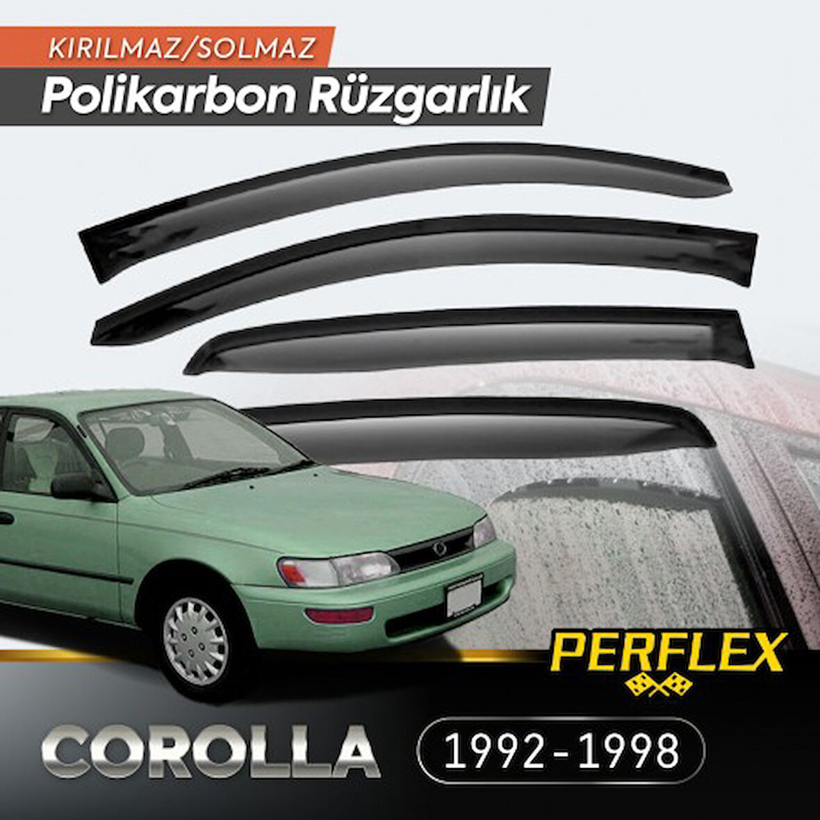 Kapamarka Toyota Corolla 1992-1998 Cam Rüzgarlığı V2 Mugen
