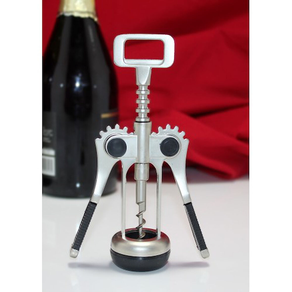 Kapamarka Paslanmaz Çelik Tirbuşon Şarap Açacağı Model 4
