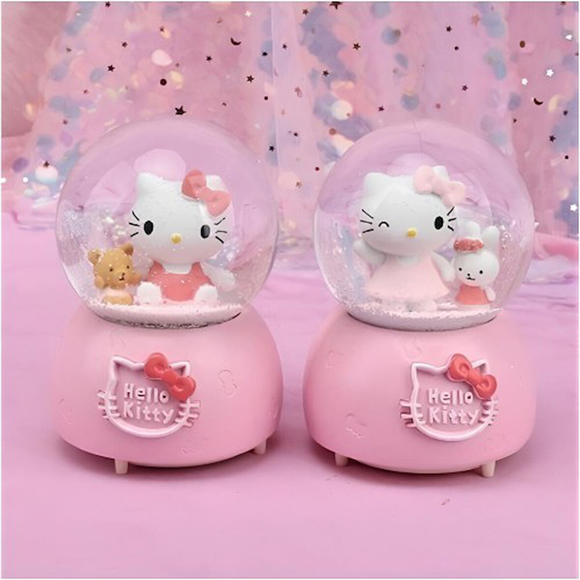 Kapamarka Kitty Işıklı Müzikli Kar Küresi Orta Boy Model 4
