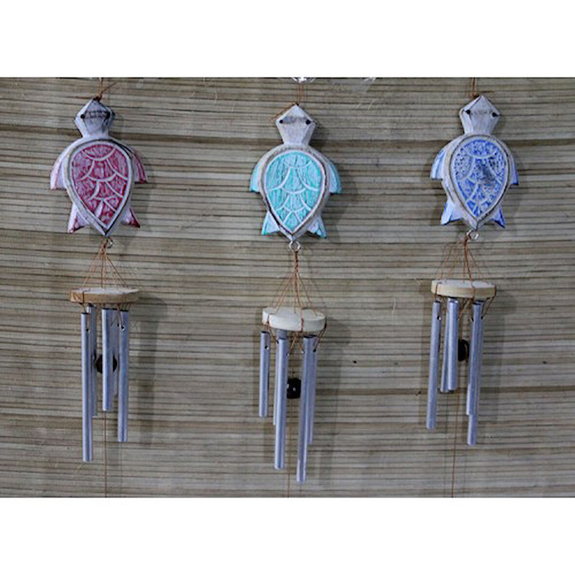 Kapamarka Ahşap Balıklı Metal Rüzgar Çanı Model 1