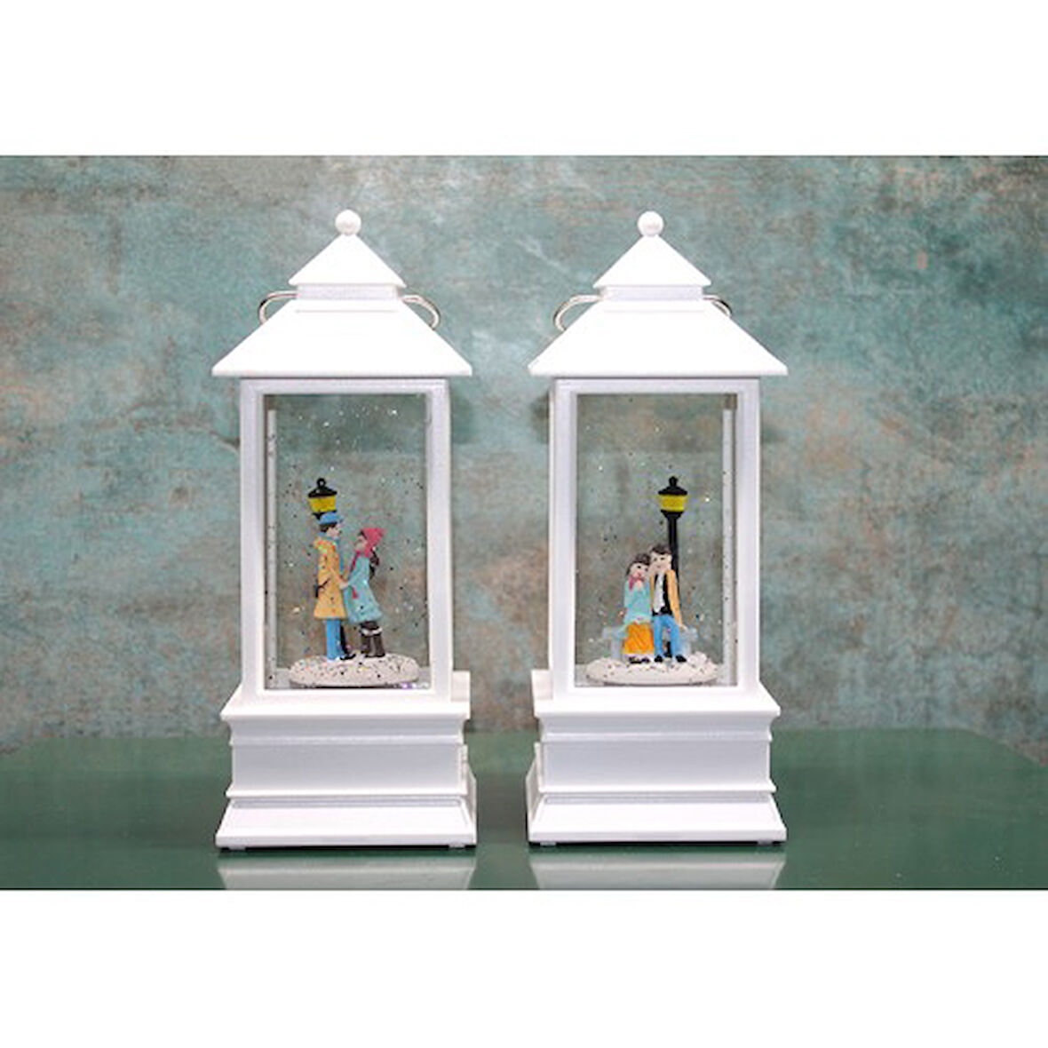 Kış Masalı Tasarımı Işıklı Müzikli Kar Küresi 