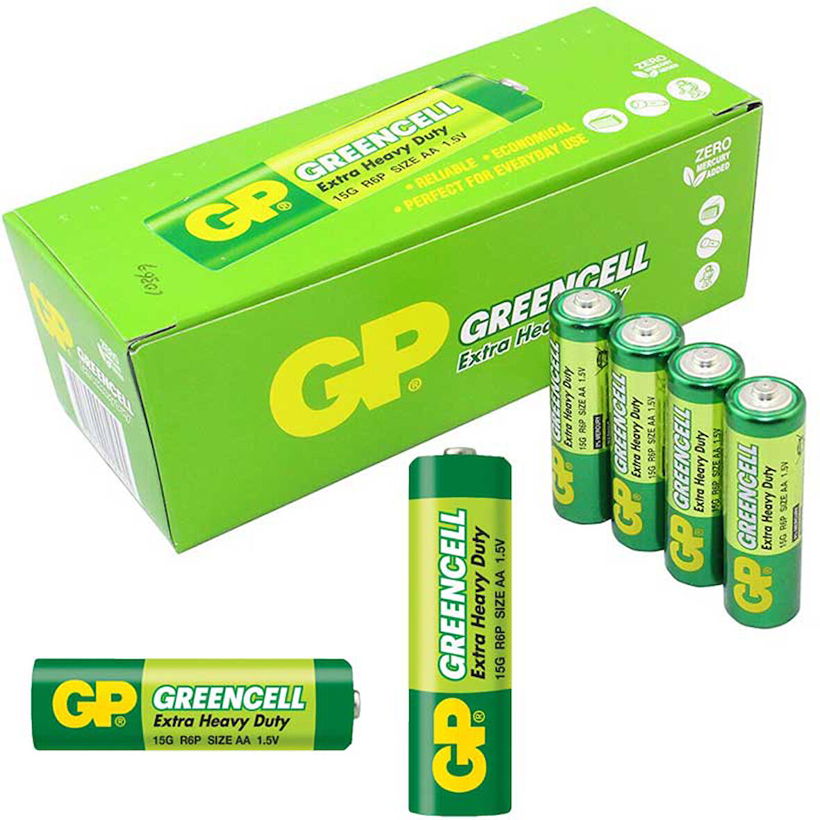 GP 15G-2S4 GREENCELL R6 AA 40LI KALEM PİL (PAKET FİYATI)