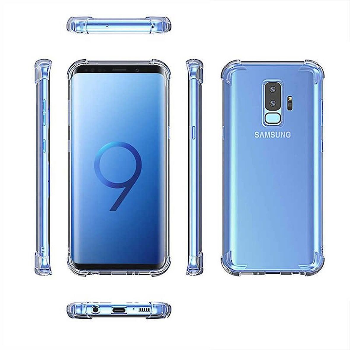 Smcase Samsung Galaxy S9 Plus Kılıf Darbeyi Emen Silikon 