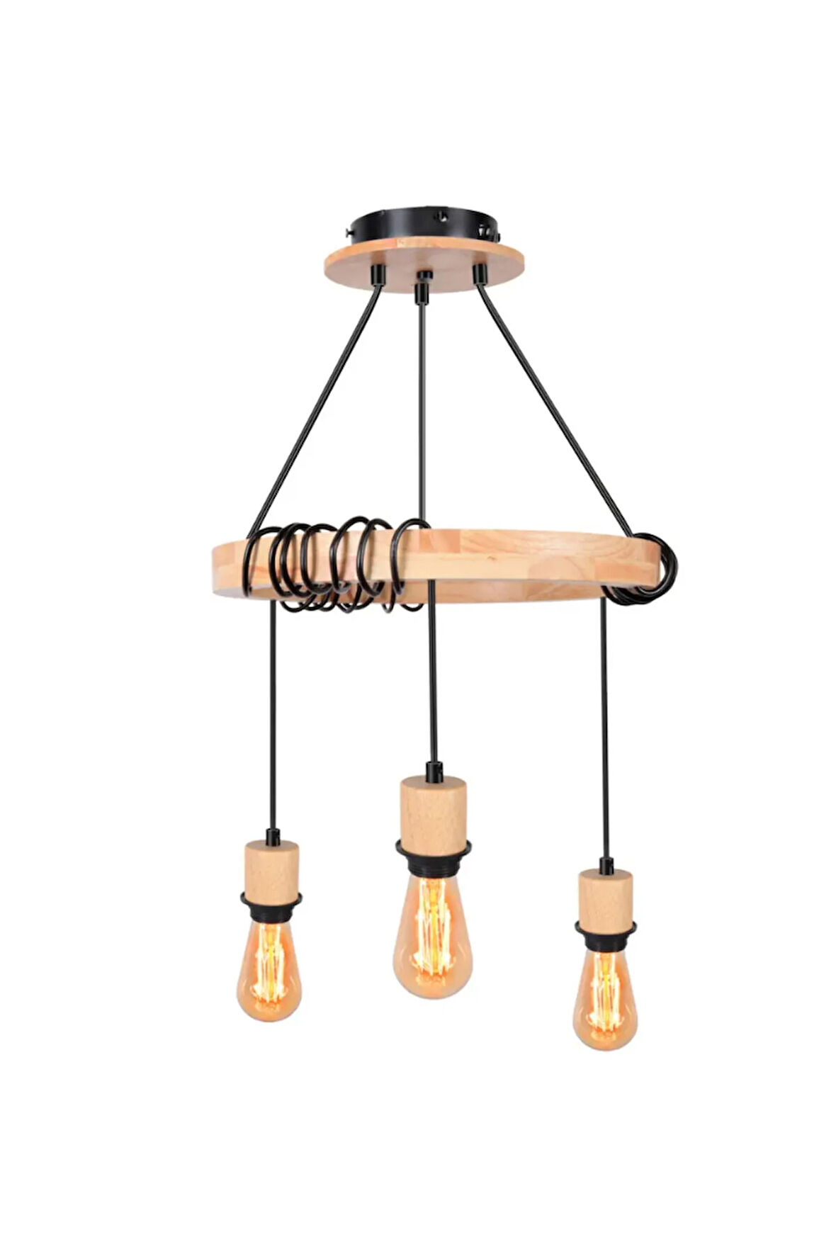 Modern Ahşap Wood Suspension Avize