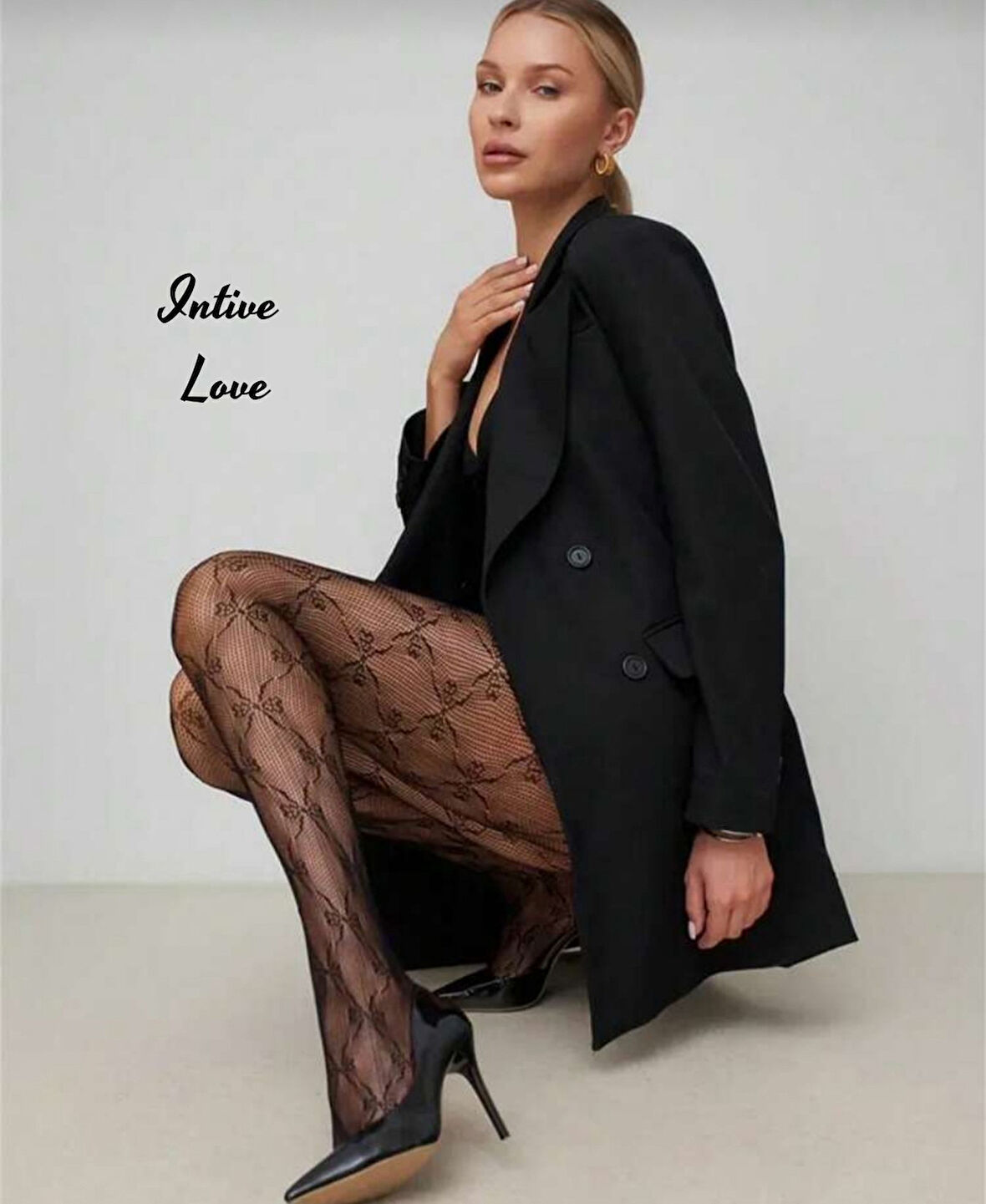 Denise Ribbon Kurdele Desenli File Modern Dantel Görünümlü Külotlu Çorap