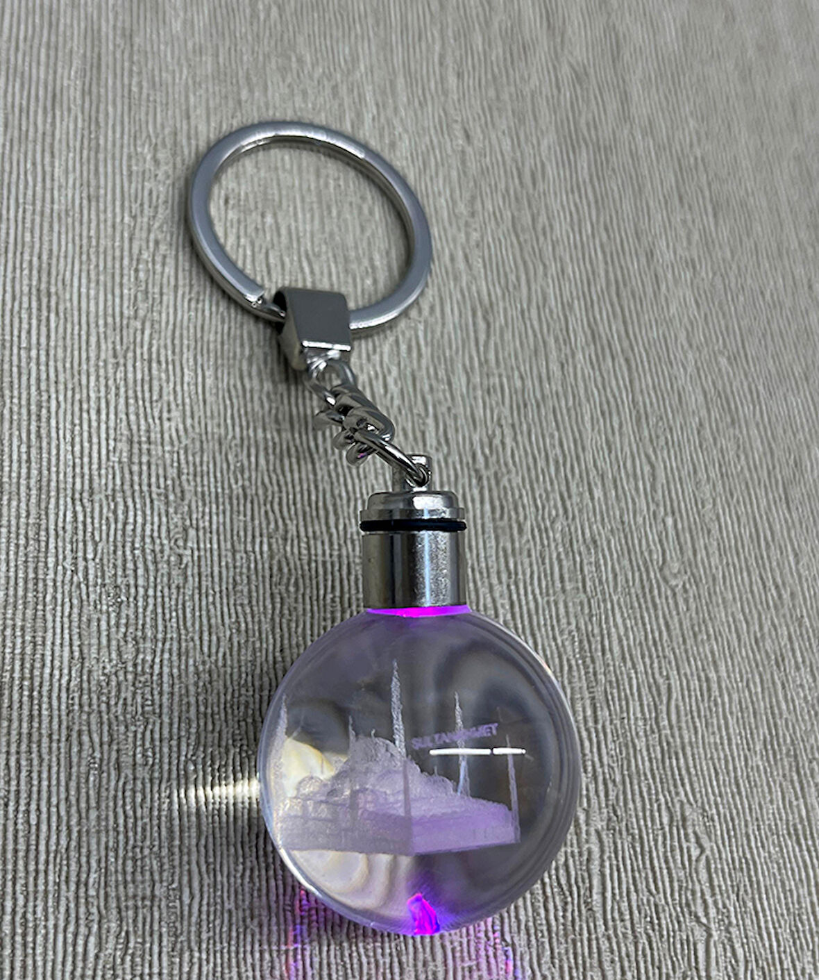 Ledli Sultanahmet Tasarımı Kristal Anahtarlık 