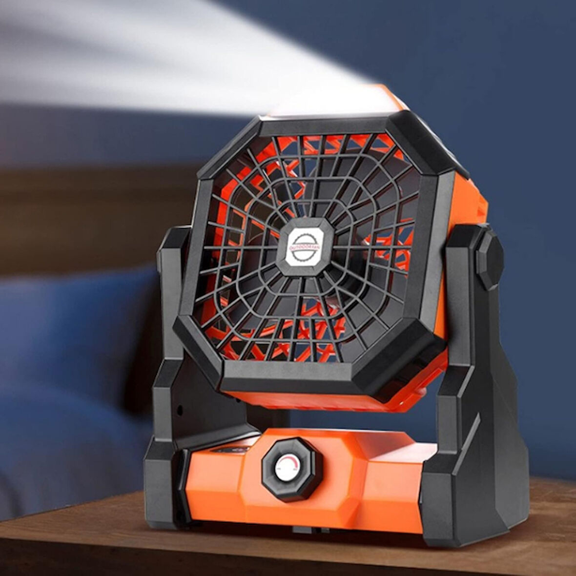 Mini Şarjlı Ledli Kare Fan 