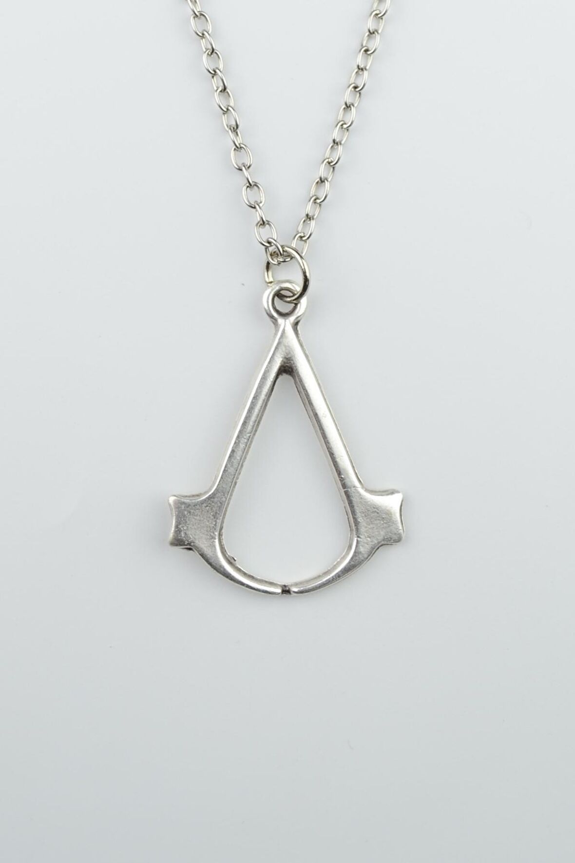 Assassin's Creed Erkek Kadın Kolye Antik Gümüş Kaplama - 60 cm Düz Zincir