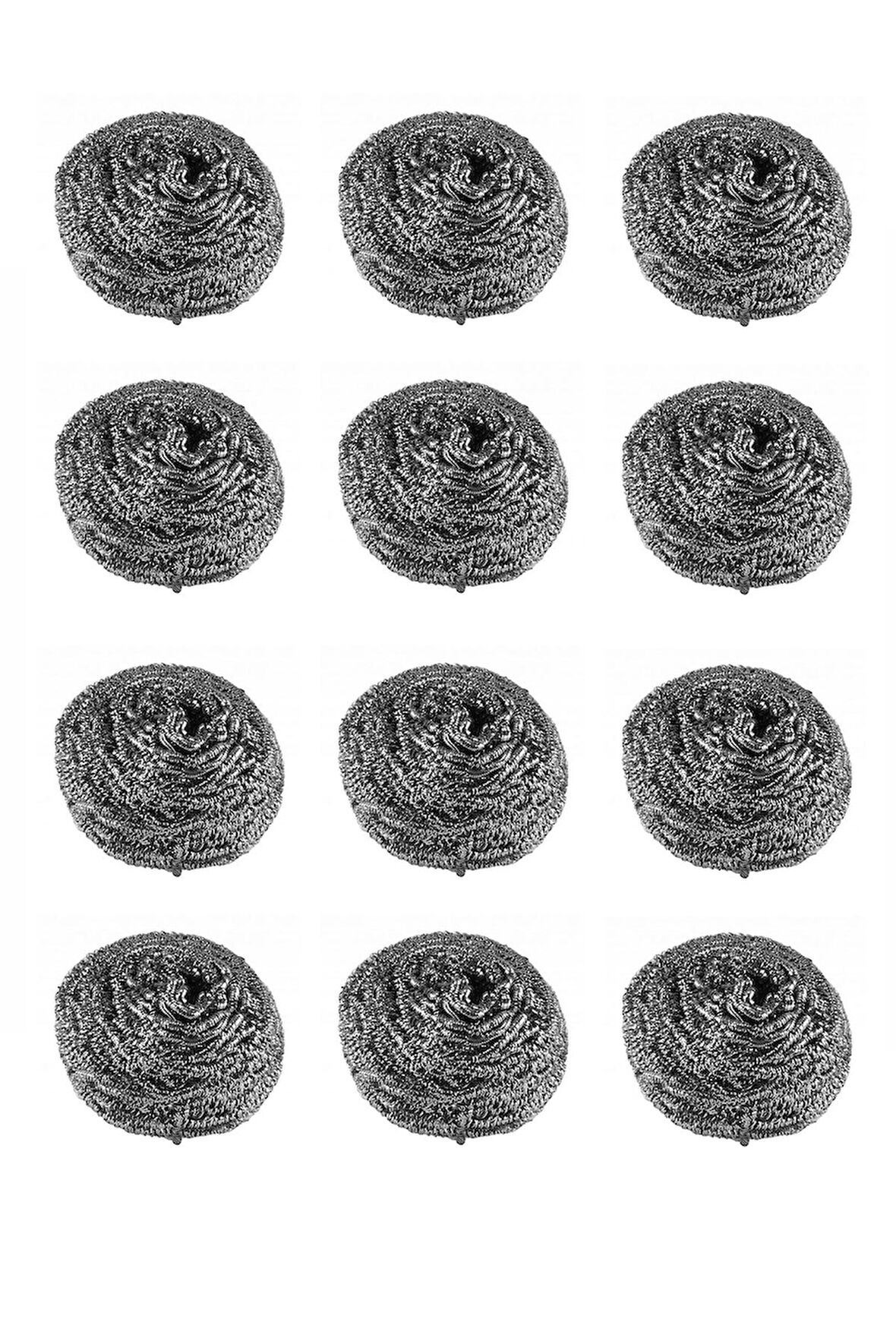 12 Adet Paslanmaz Bulaşık Teli Endüstriyel Boy 10 gr