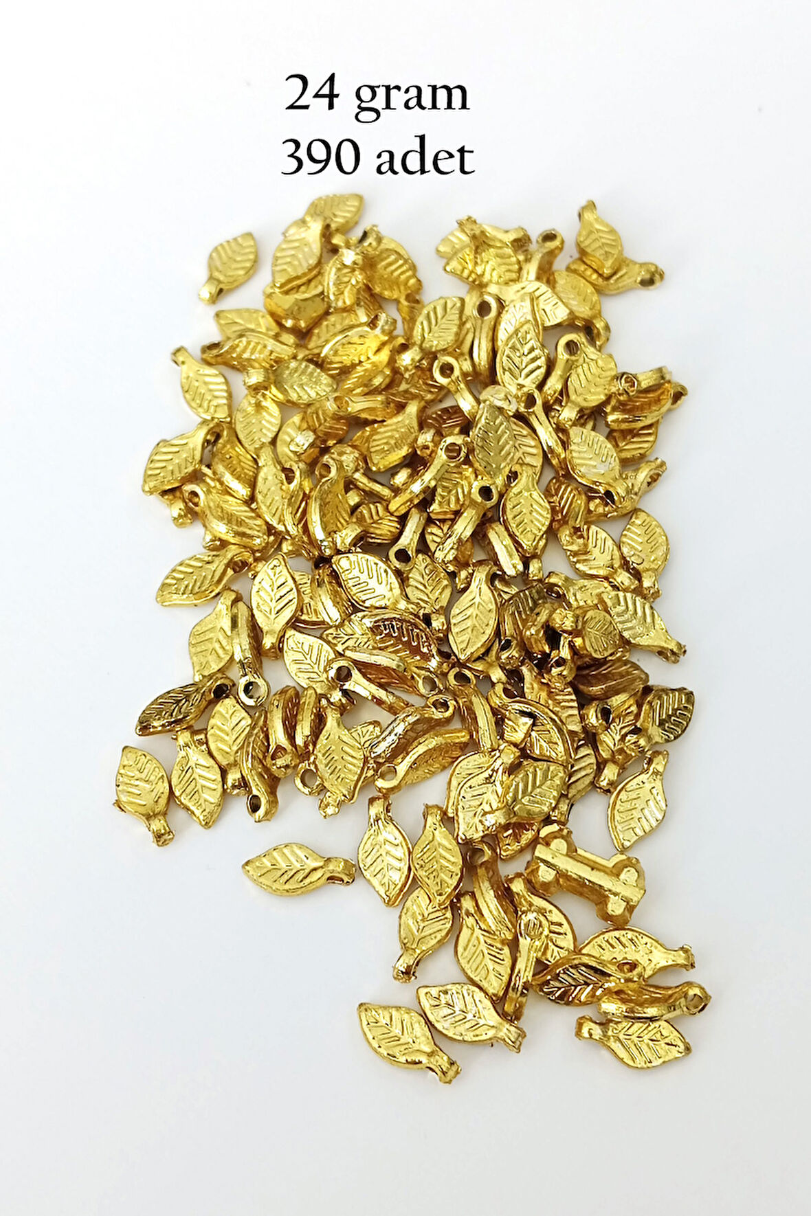 Oya Abiye Bileklik Kolye Pleksi Metalik Plastik Pul Altın Renk 24 gram 390 adet - BNC535