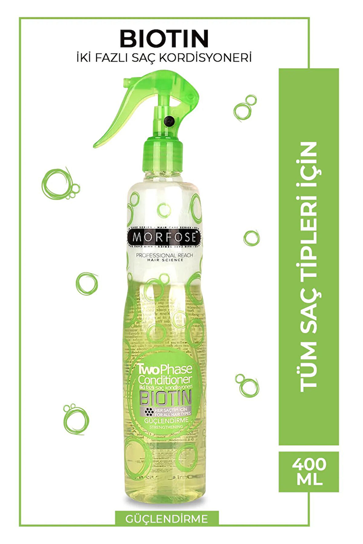 Biotin Çift Fazlı Saç Kondisyoner Fön Suyu 400 ML - mrfs