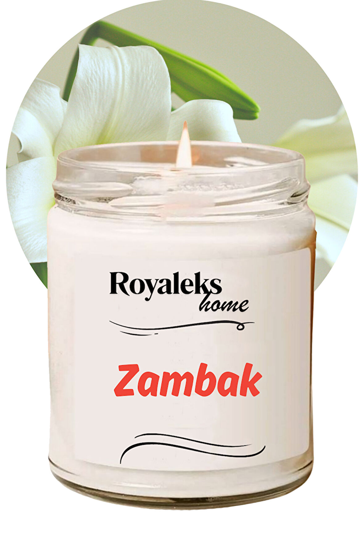 Doğal Özel Seri Kokulu Dekoratif Kavanoz Mum 210 cc - Zambak Esansı - RYL