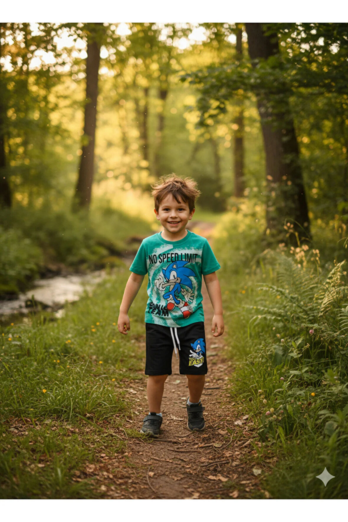 Erkek Çocuk Şortlu Takım Sonicli