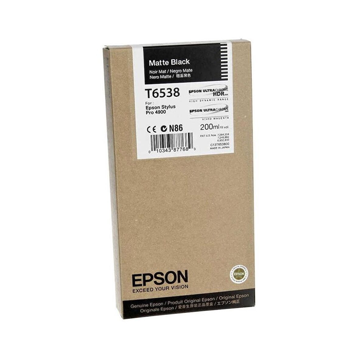 Epson T6538-C13T653800 Mat Siyah Kartuş