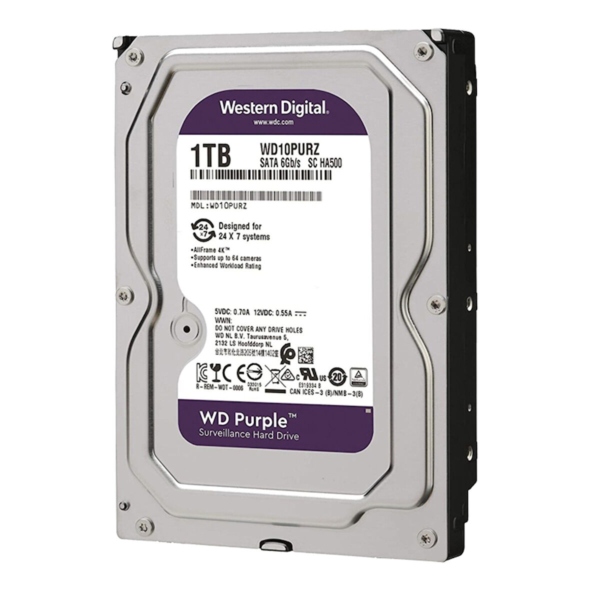 DIGITAL PURPLE WD10PURZ 1 TB SATA 6GB/S 7/24 GÜVENLİK HARDDISK 