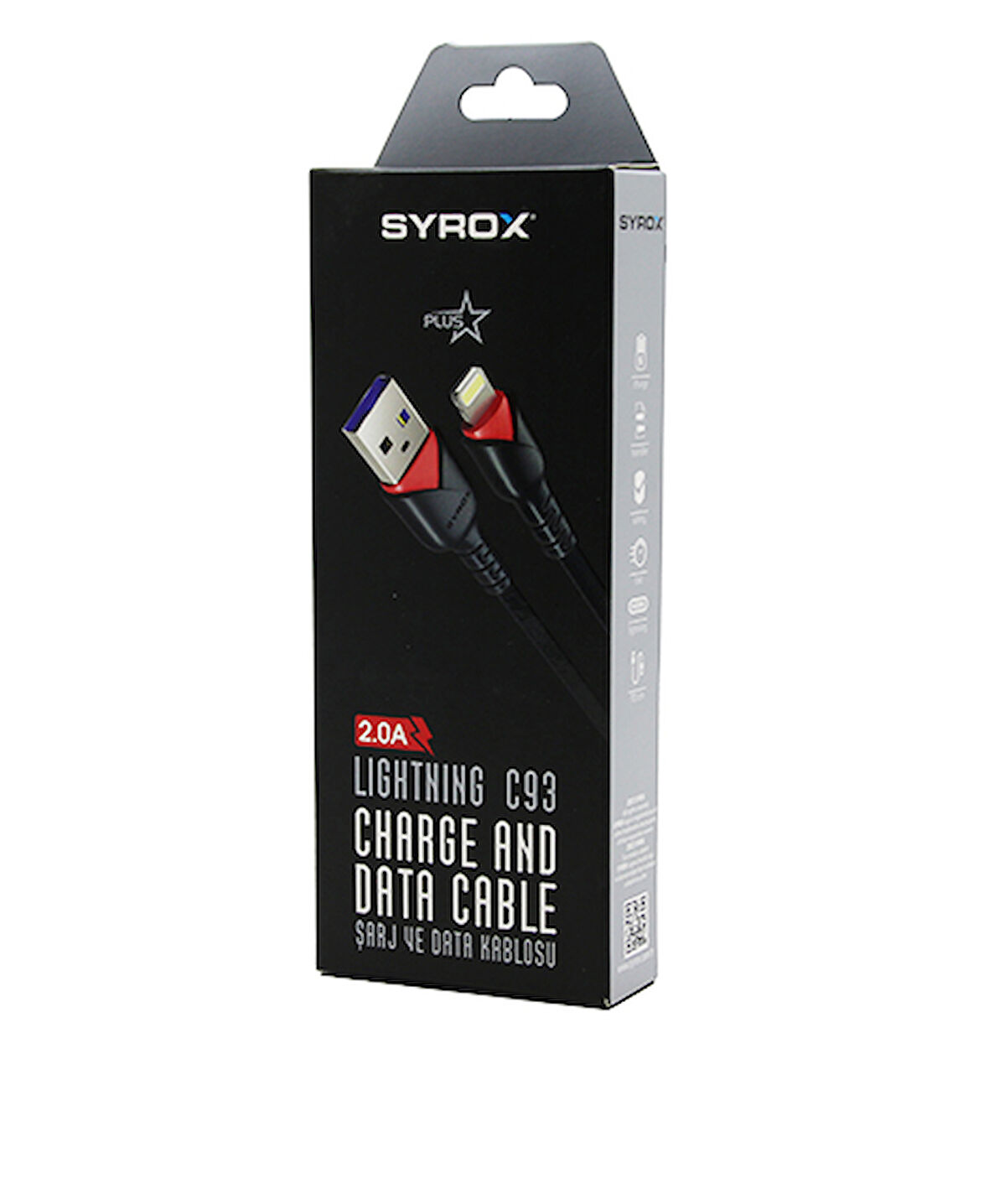 İPHONE USB ÖRGÜLÜ LIGHTNING 2.0A ŞARJ - DATA KABLOSU C93 
