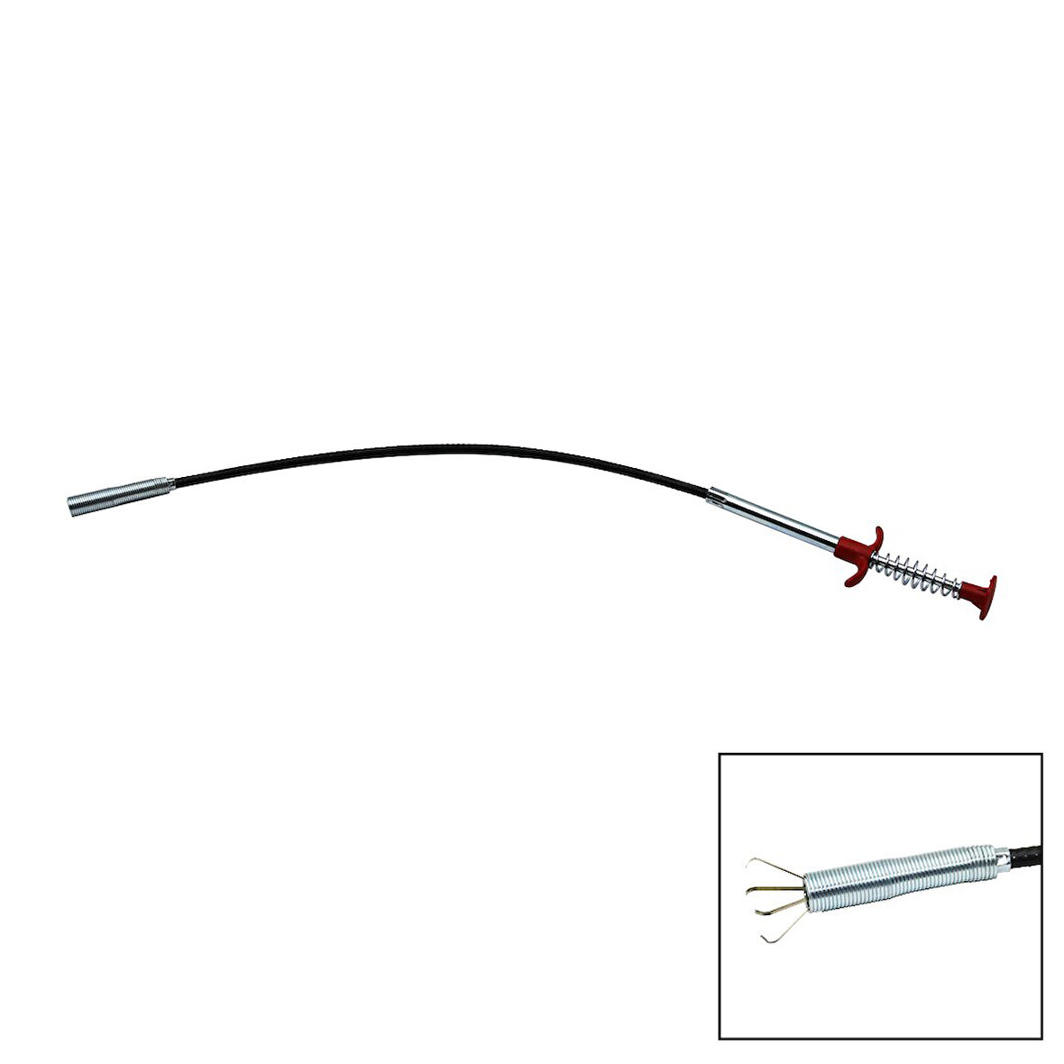 60CM YAYLI LAVABO - GİDER TEMİZLEME KISKAÇ ÇUBUK 
