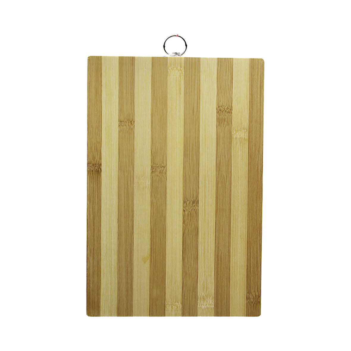 AHŞAP 20X30CM BEYAZ ÇİZGİLİ BAMBU KESİM PANOSU METAL KULPLU 