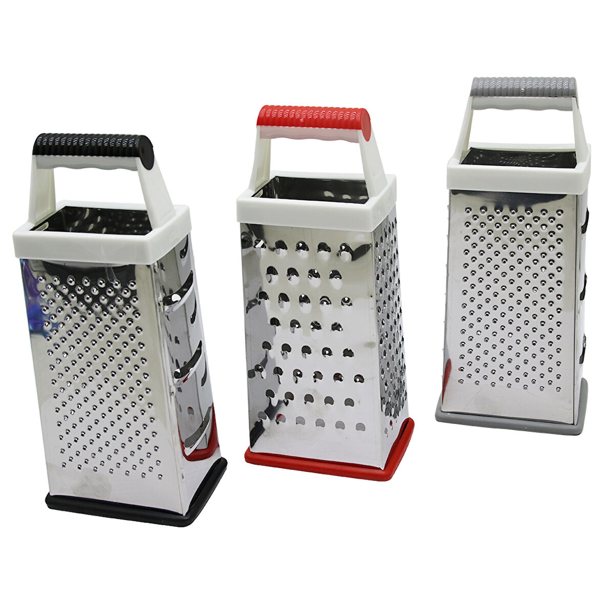 INOX DÖRTGEN - BÜYÜK METAL RENDE PLASTİK SAPLI 