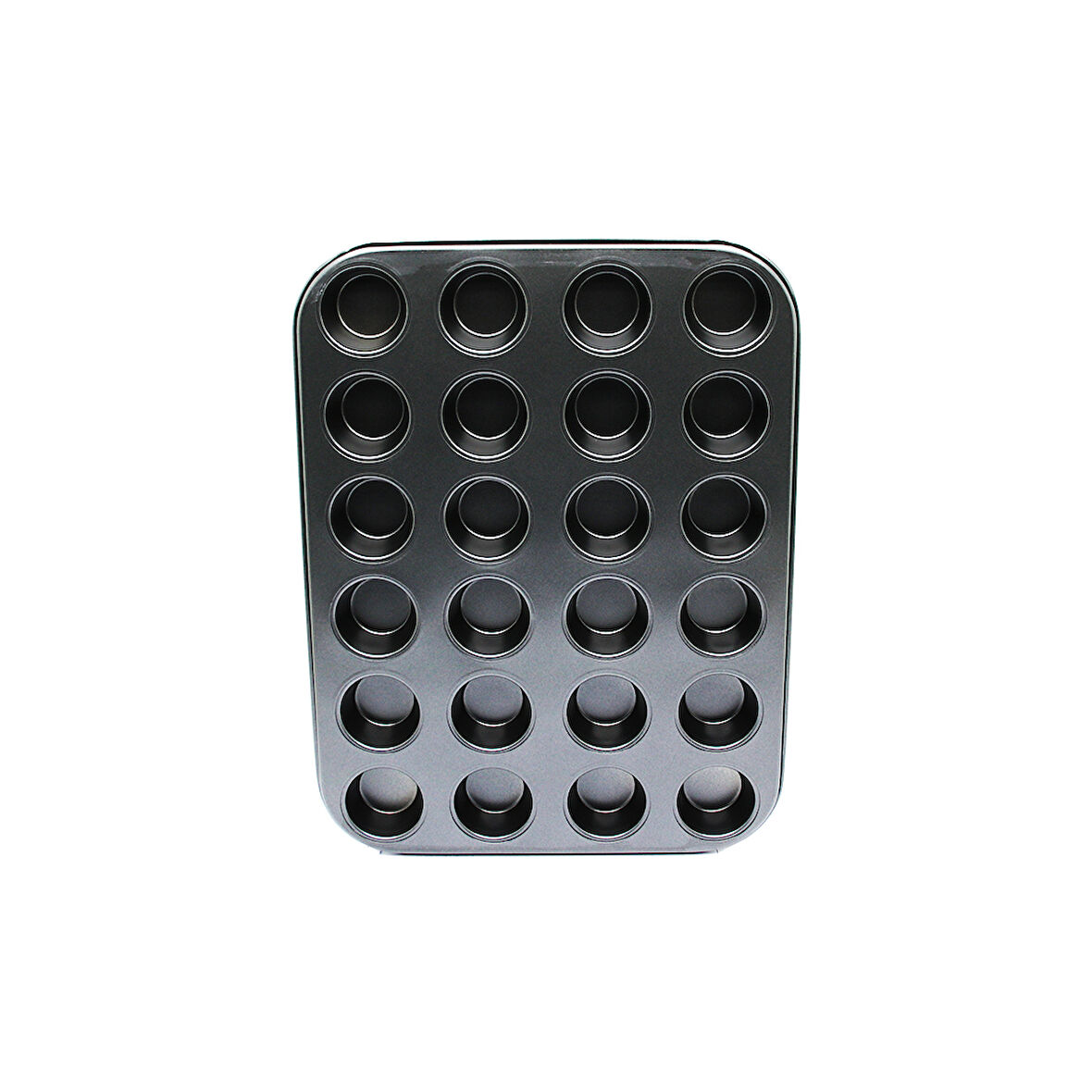 24 GÖZLÜ METAL - SİYAH MUFFIN KEK KALIBI 