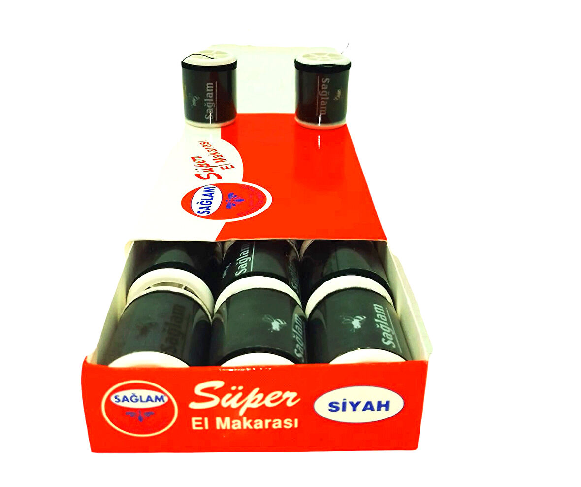 DİKİŞ İPLİK 100 MT 12 PARÇA  SİYAH 
