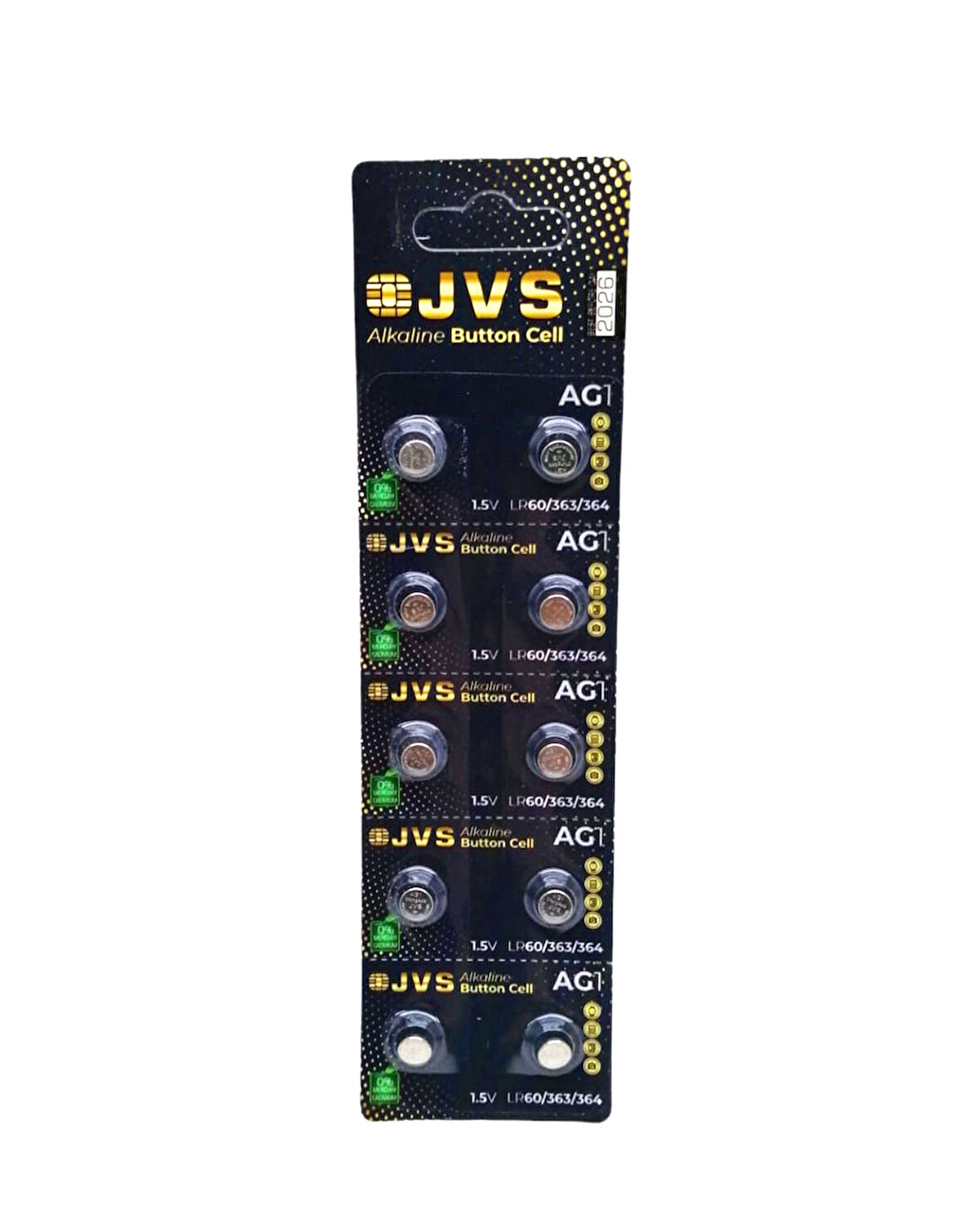 JVS AG1 1.5V LR60 SAAT PİLİ 10LU KART 