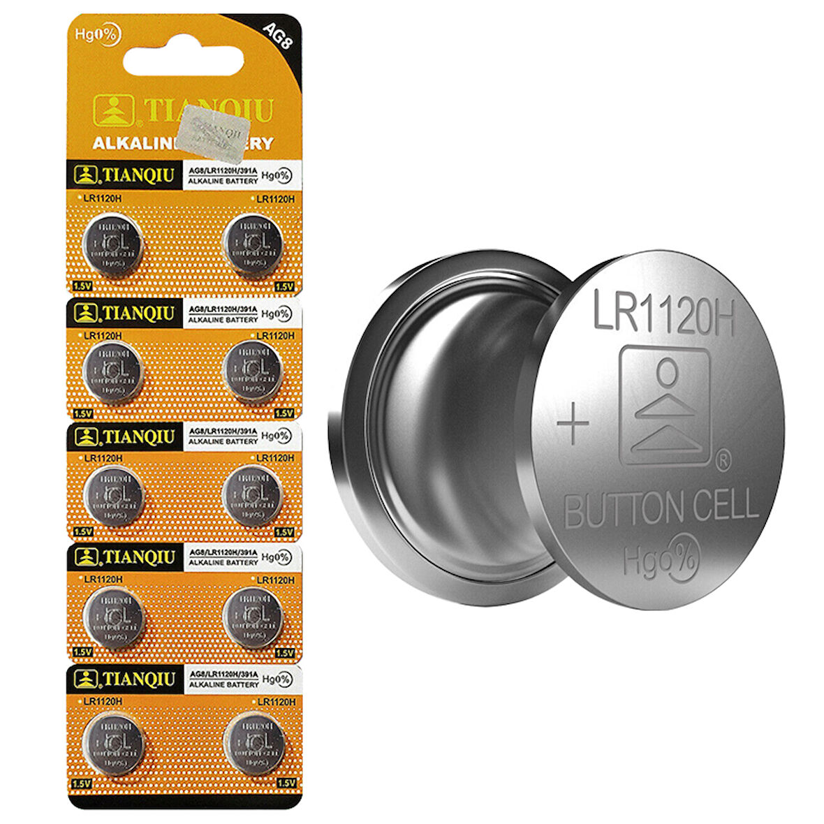 TIANQIU AG-8 ALKALİN LR1120 DÜĞME PİL (10LU PAKET) *OXFORD 
