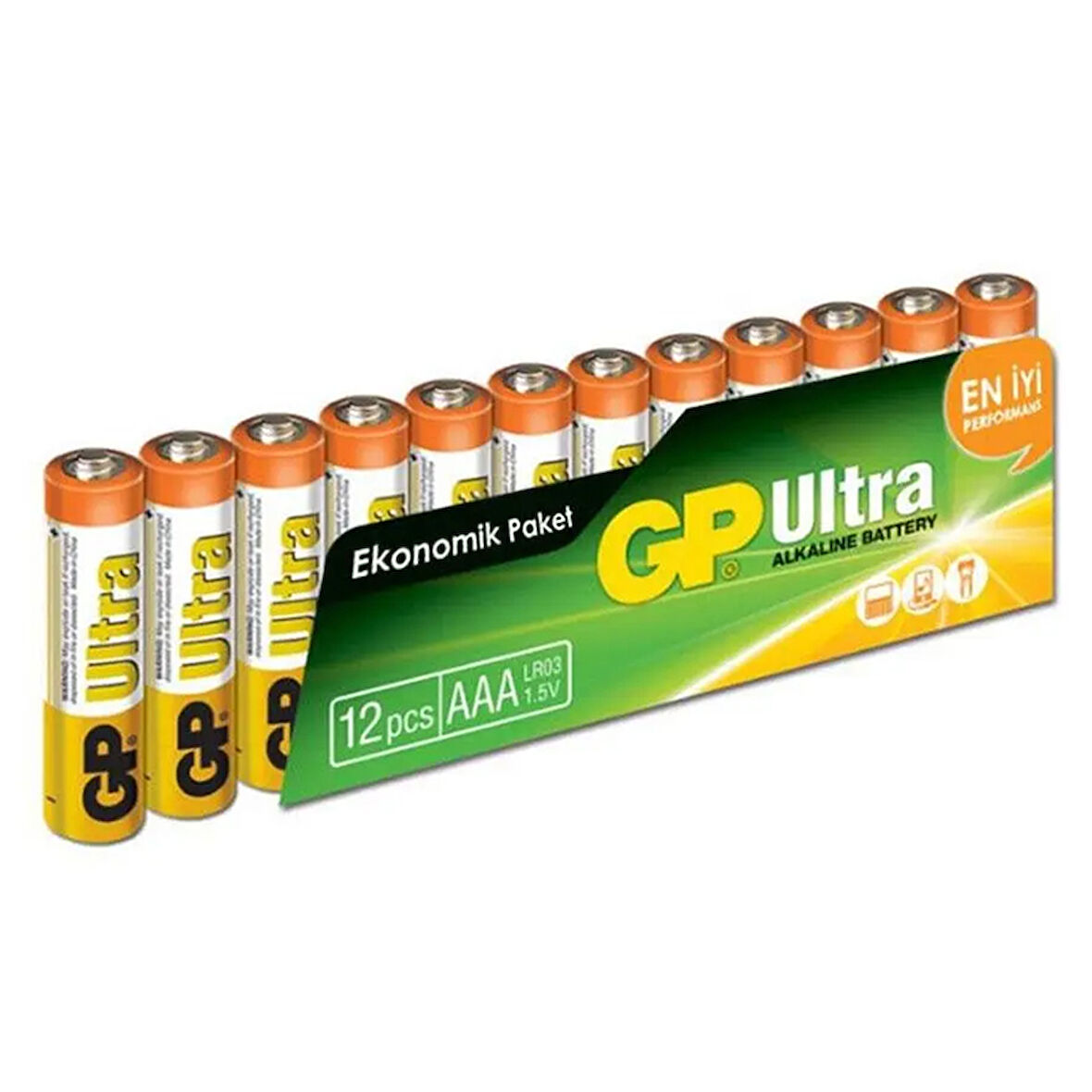 GP 24AU-12Lİ PAKET ALKALİN AAA İNCE PİL (12Lİ FİYAT) 