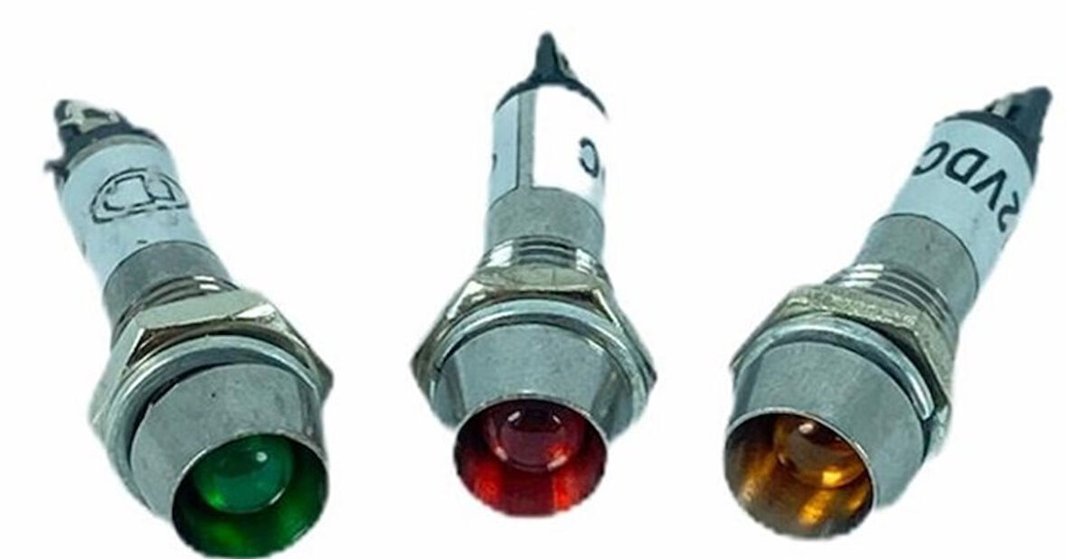 SİNYAL LAMBASI Ø8MM METAL 12V (IC-225) 