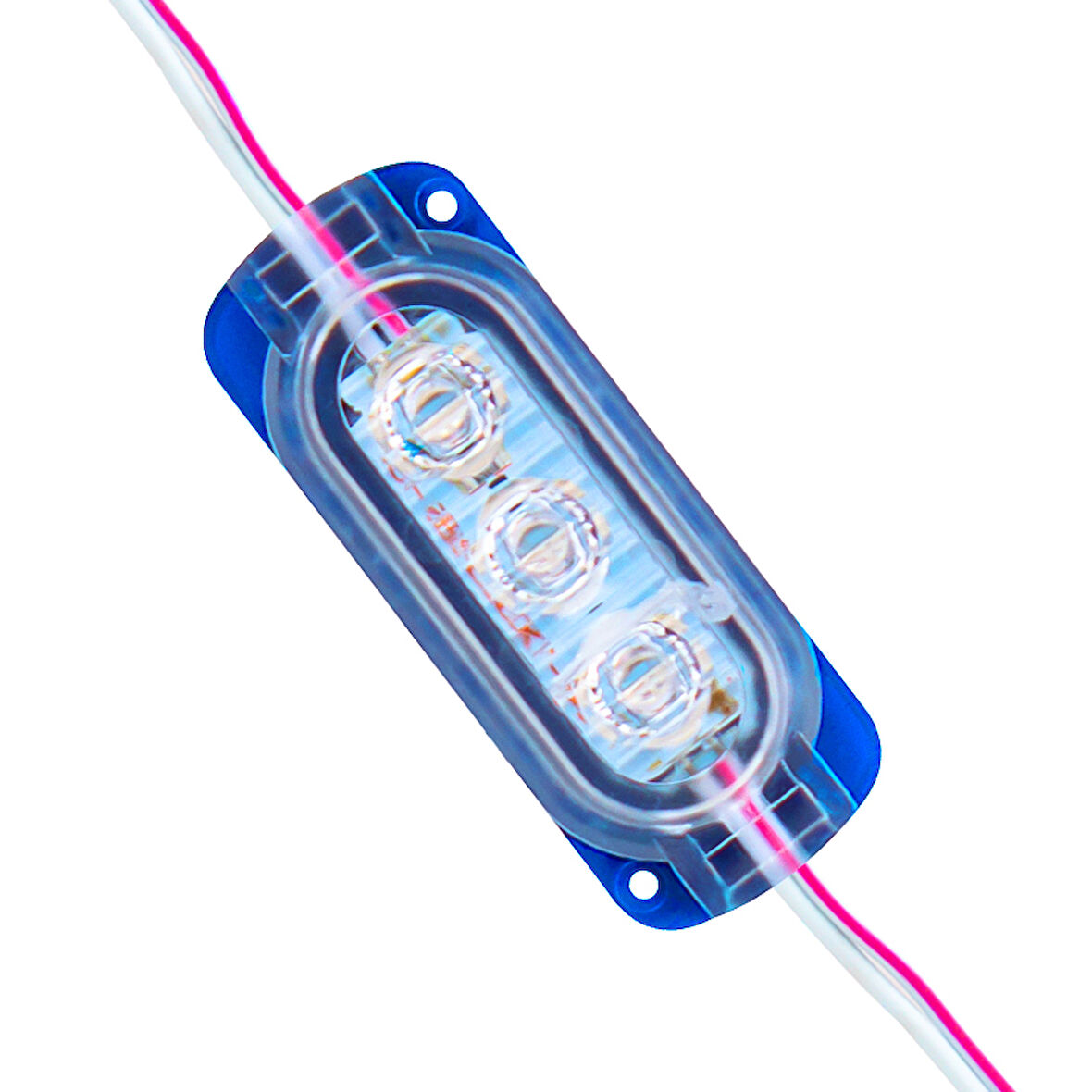 12V 0.6W MAVİ 2835 65X25 MM IP65 120LM 160 DERECE MODÜL LED 
