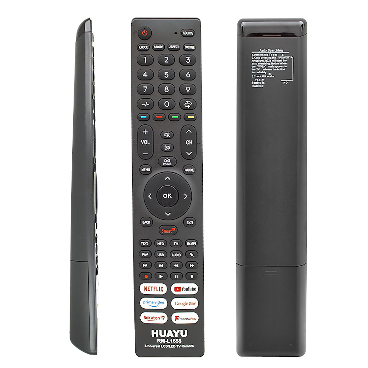 KL RM-L1655 NETFLIX-YOUTUBE-GOOGLE PLAY TUŞLU UNIVERSAL LCD LED TV KUMANDA 