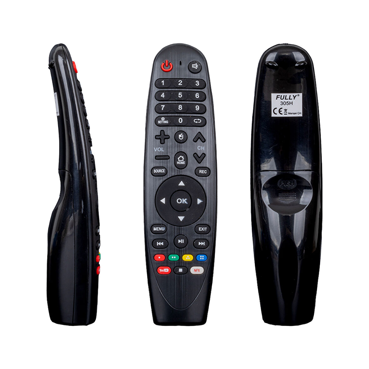TELEYOUTUBE-NETFLIX TUŞLU LCD-LED SES KOMUTSUZ TV KUMANDA 