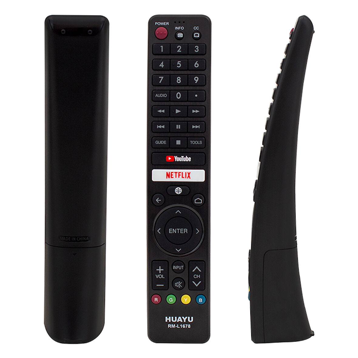KL RM-L1678 SHARP NETFLIX-YOUTUBE SES KOMUTLU MİKROFONLU TUŞLU LCD-LED TV KUMANDA 