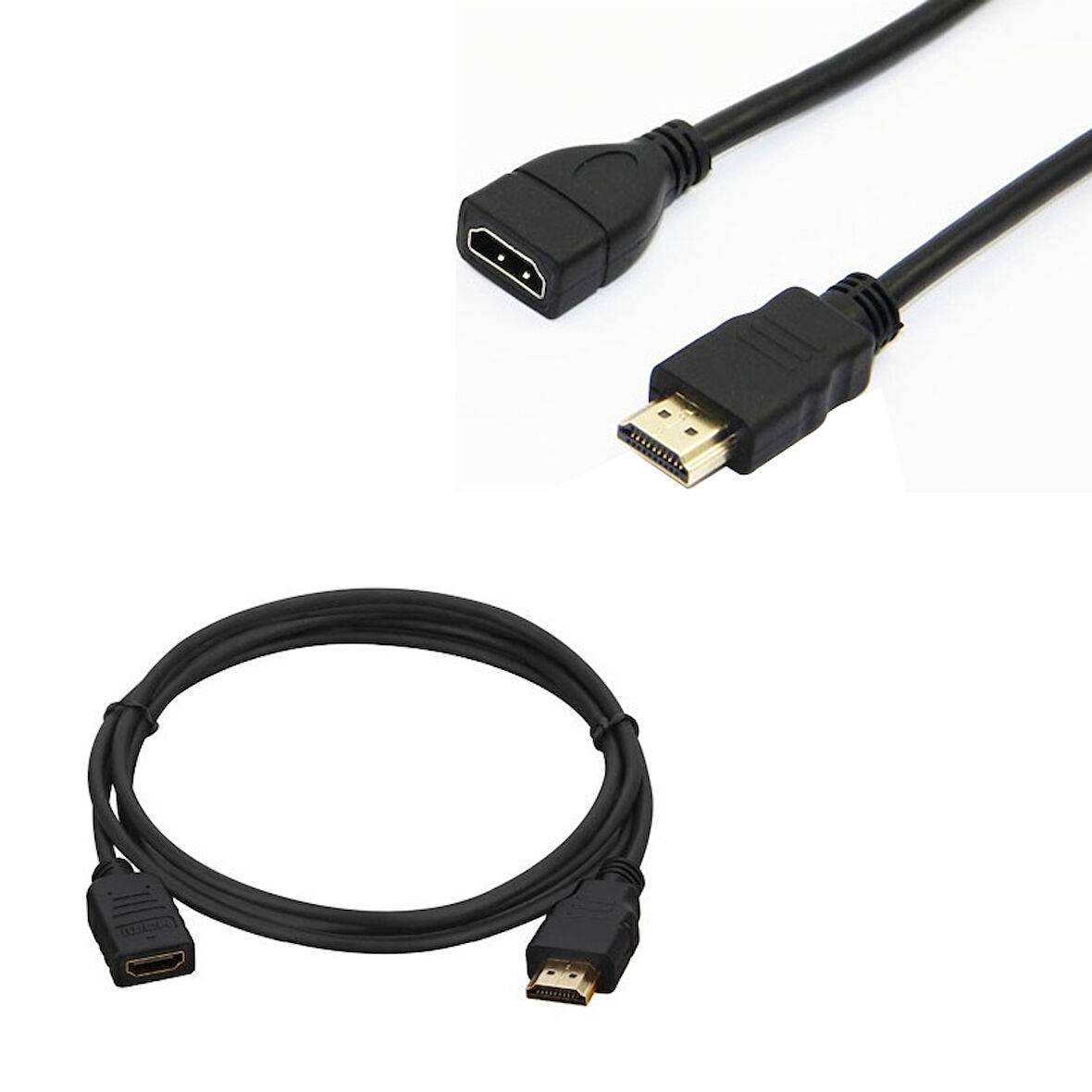 HDMI KABLO ERKEK DİŞİ GOLD UÇLU 25 CM UZATMA (MİNİ HD REC. İÇİN) 