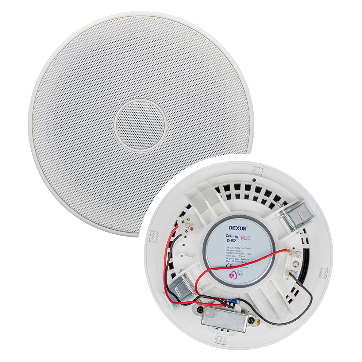 D-162 16CM 100V MAX 50W 10W HAT TRAFOLU ALÇIPAN HOPARLÖR (TWEETERLİ) 