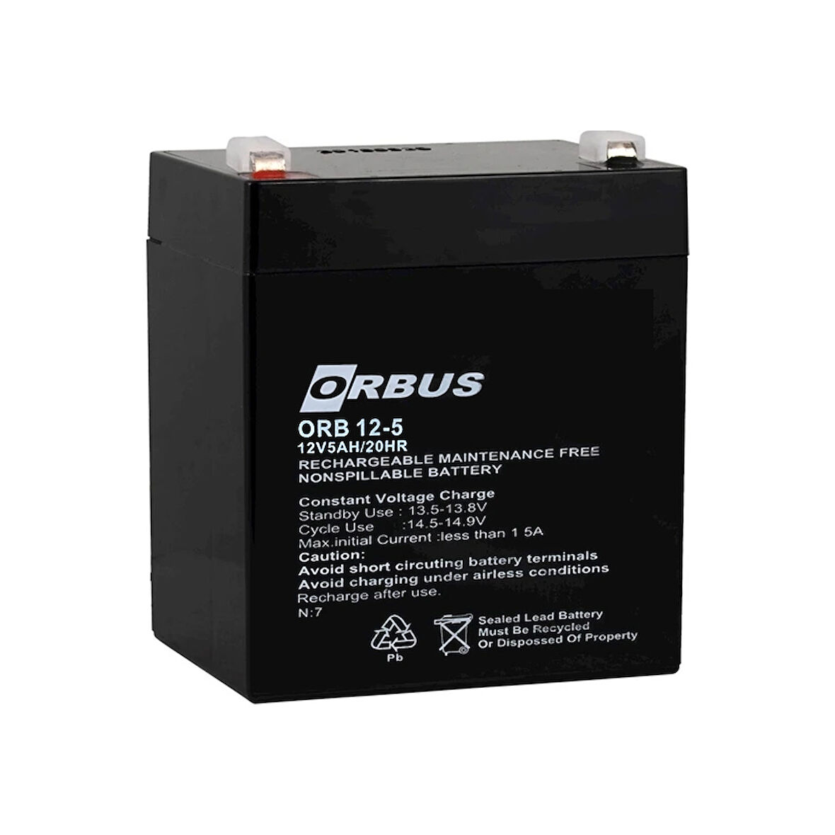 AKÜ 12 VOLT 5 AMPER ORB12-5 (90 X 70 X 101 MM) 