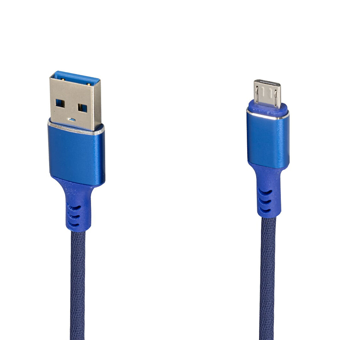 WK-22023 USB TO MICRO USB ÖRGÜLÜ LACİVERT ŞARJ KABLOSU (NO:14) 