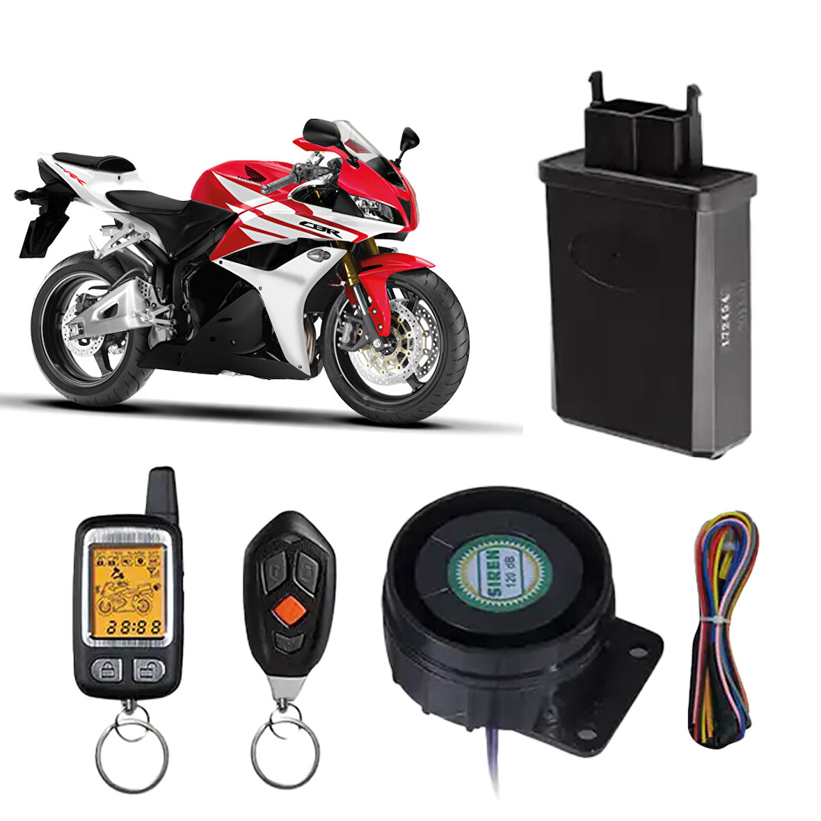 120 DESİBEL SESLİ VE TİTREŞİMLİ MOTOSİKLET ALARM SİSTEMİ 