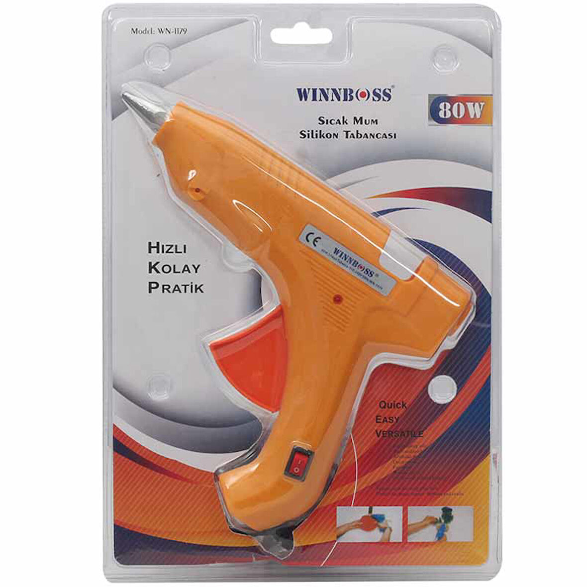 WN-1179 80 WATT ANAHTARLI SICAK MUM SİLİKON TABANCASI 