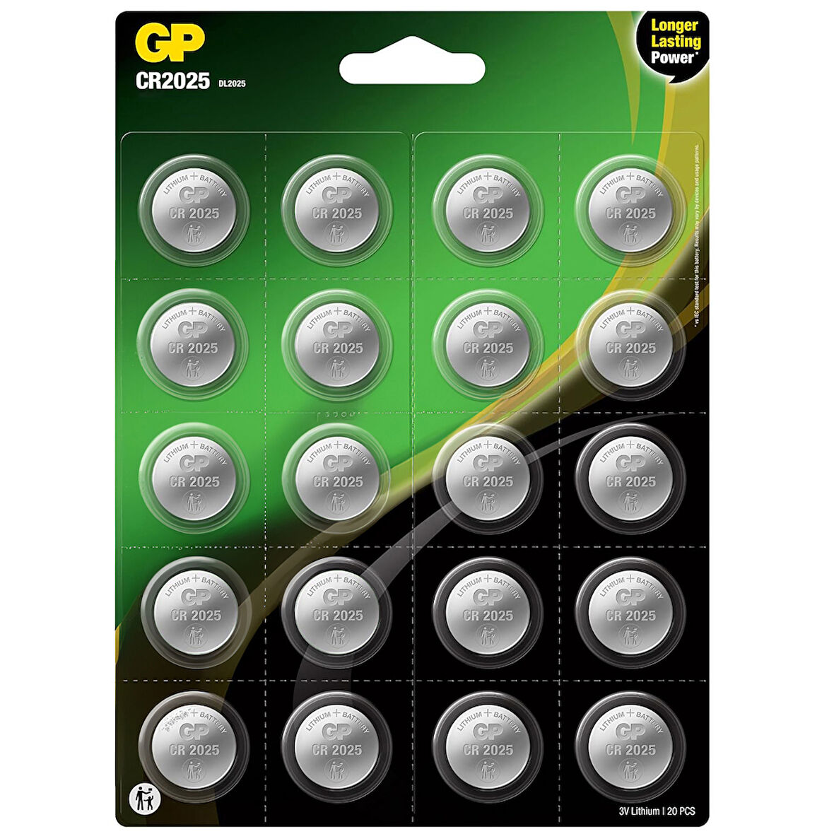 GP CR2025 DL2025 20Lİ BLİSTERLİ LITYUM PARA PİL (GPCR2025-2CAI20) 