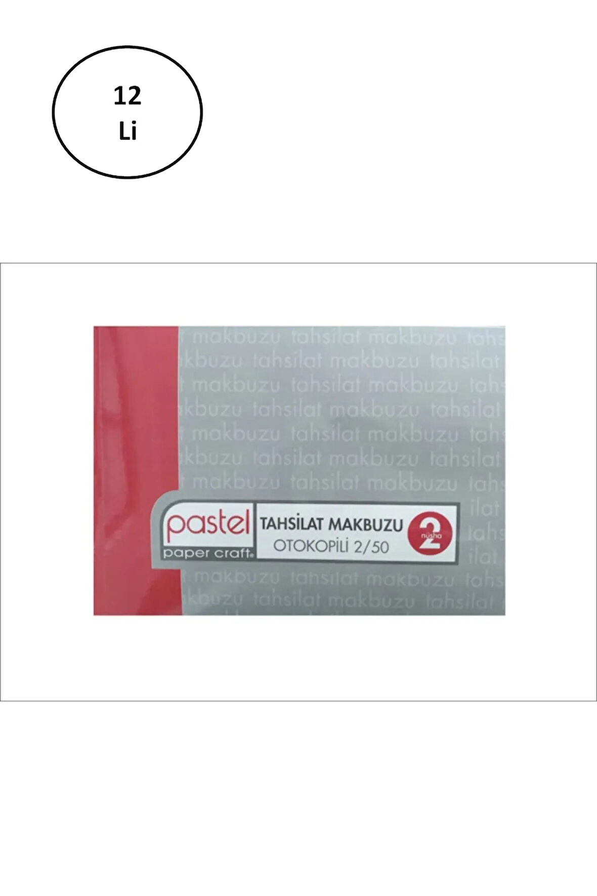 Tahsilat Makbuzu (14x20 Cm Boyutlarında A5 ) Otokopili 2/50 (2 Nüsha) 12'li