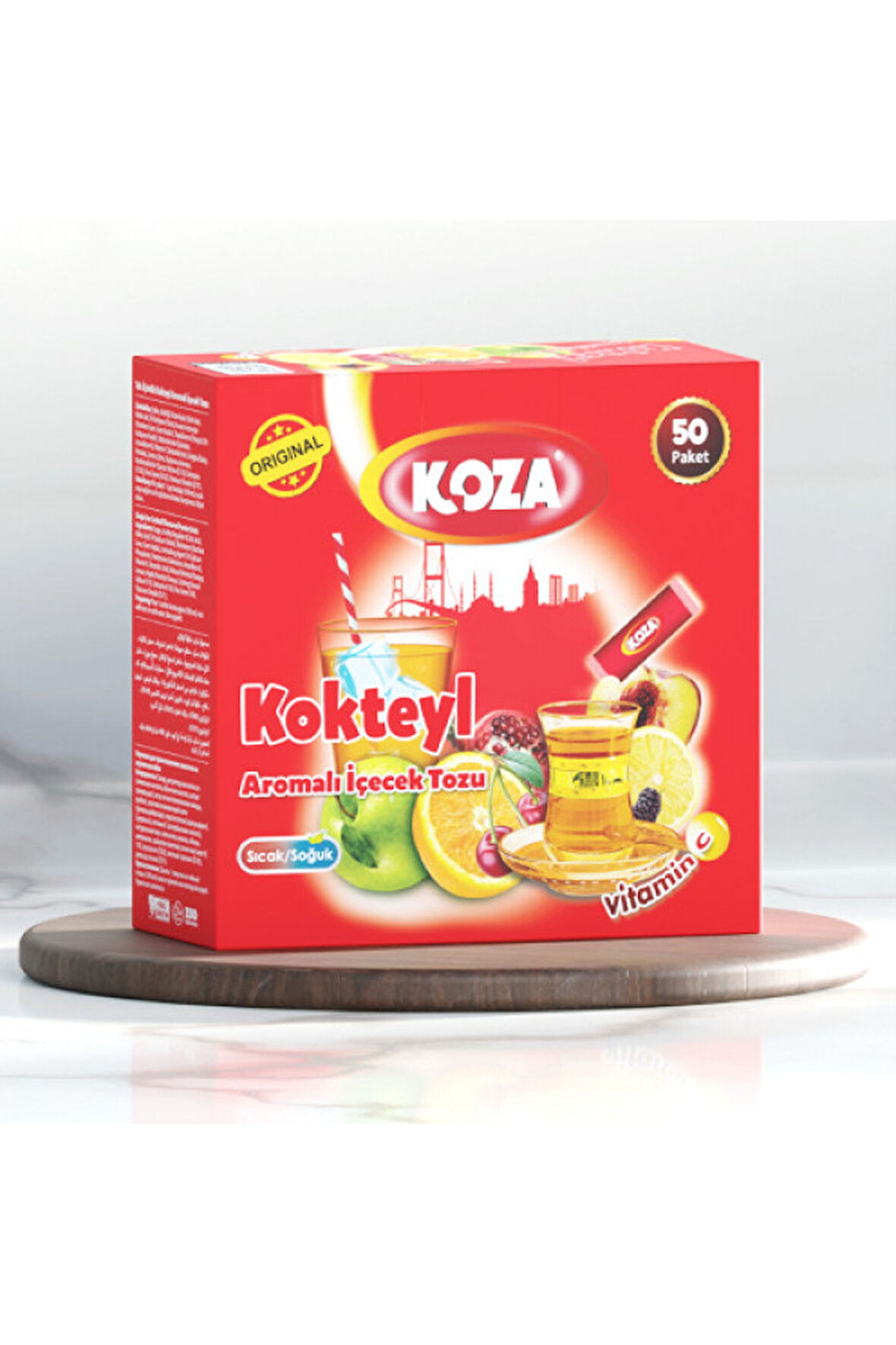 Tek İçimlik Kokteyl Aromalı Toz İçecek 50'li