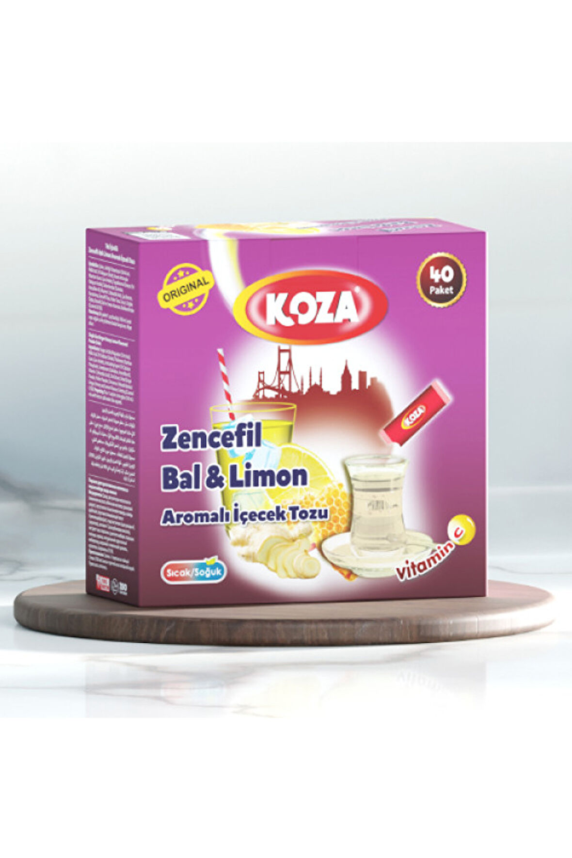 Tek İçimlik Zencefil Bal Limon Aromalı Toz İçecek 40'lı