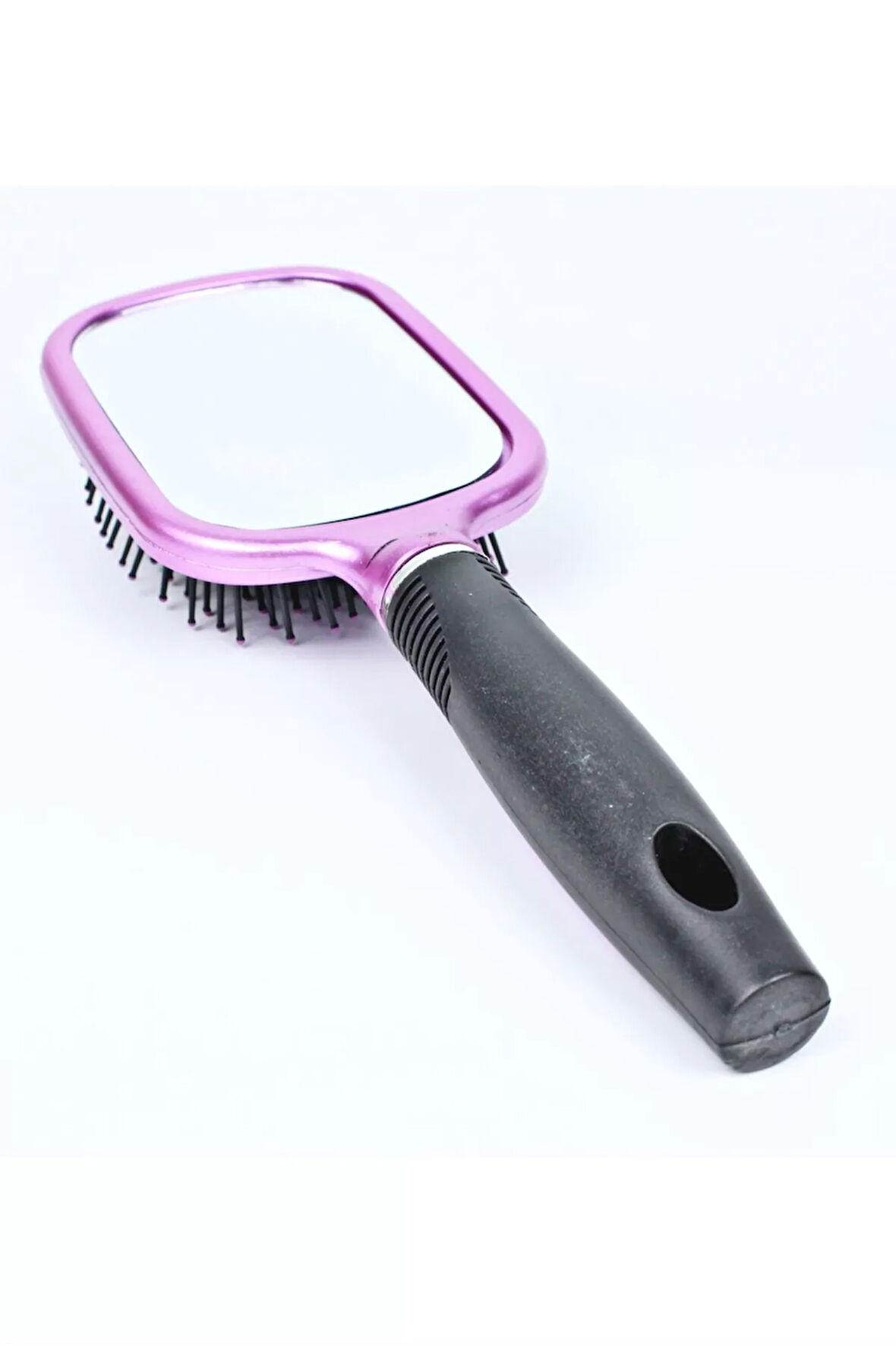 Büyük Puflu Kare Aynalı Tarak -767