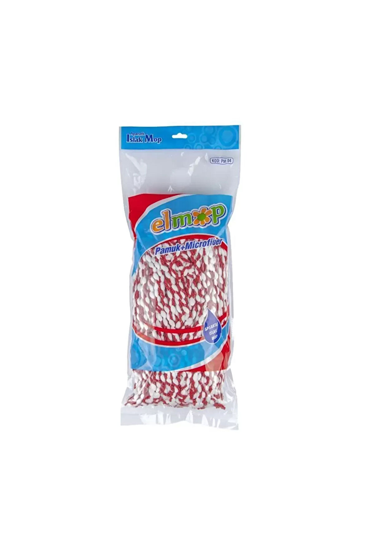 Yedek Islak Vidalı Mop Paspas Püskül Ucu - Pamuklu Mikrofiber Ipli Mop Yedeği Başlığı -PM01