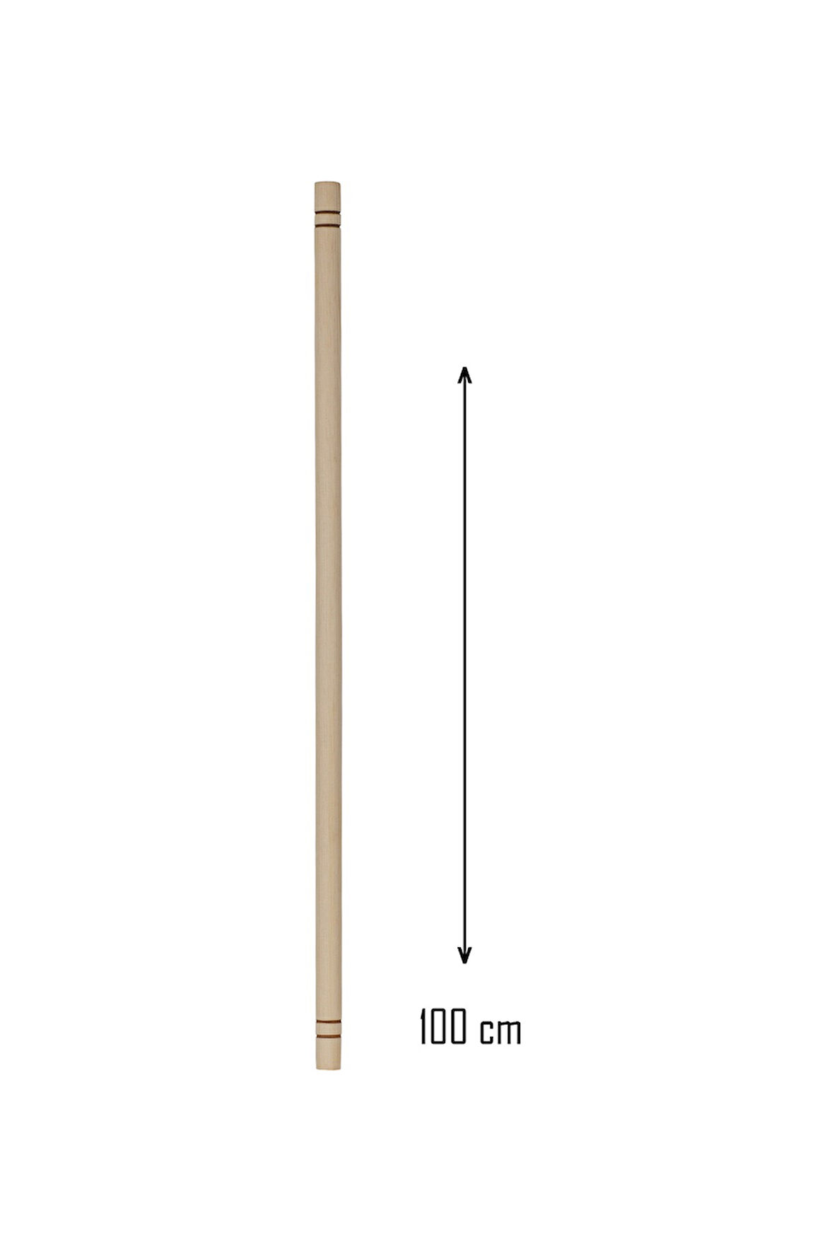 Ahşap 100 cm Hamur Açma Şekillendirme Oklavası -56041